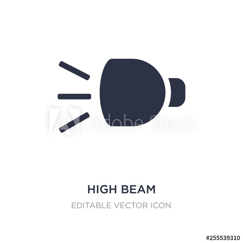 500x500 High Beam Icon On White Background Simple Element Illustration