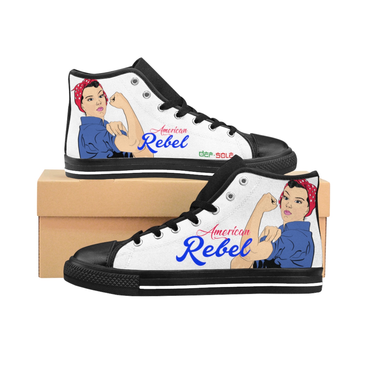 1200x1200 American Rebel Icon Women's High Top Sneaks Def Sole