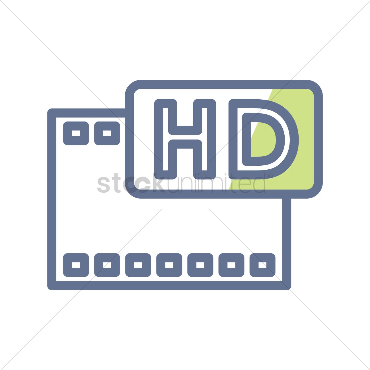 1300x1300 High Definition Video Icon Vector Image