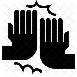 High Five Icon Of Glyph Style 256x256 High Five Icon Of Glyph Style