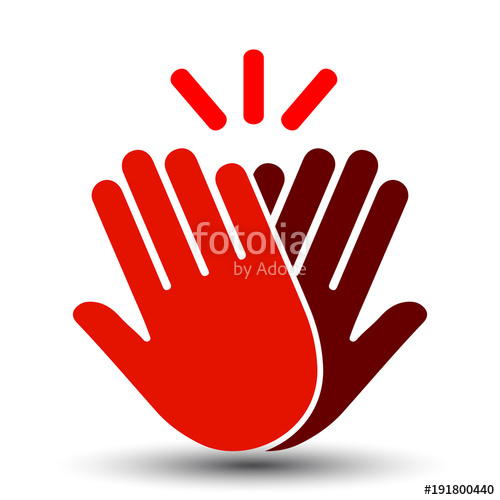 High Five Icon Vector Stock Image And Royalty Free Vector 500x500 High Five Icon Vector Stock Image And Royalty Free Vector