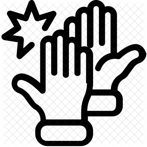 High Five Icon Of Line Style 512x512 High Five Icon Of Line Style