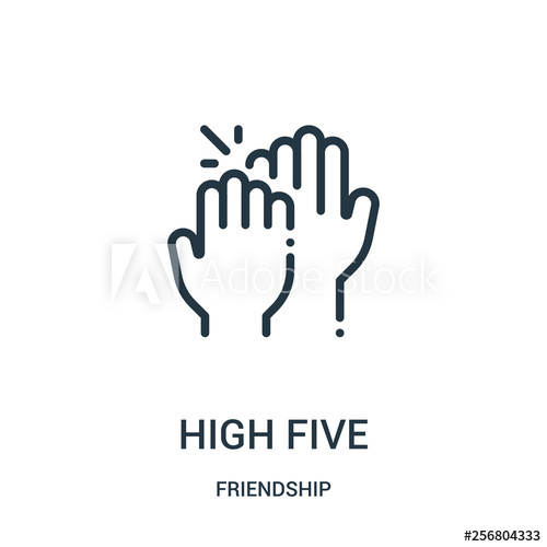 High Five Icon Vector From Friendship Collection Thin Line High 500x500 High Five Icon Vector From Friendship Collection Thin Line High