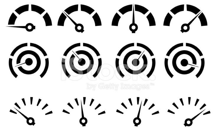 731x440 Performance Icon Set Stock Vector