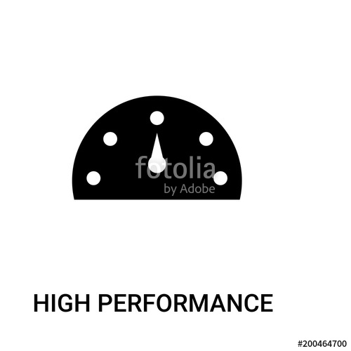 500x500 High Performance Icon On White Background, In Black, Vector Icon