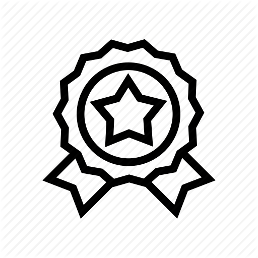 512x512 High Quality, Premium, Quality Badge, Ribbon Badge Icon