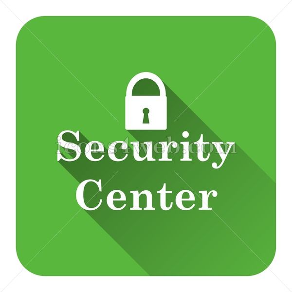 600x600 Security Center Flat Icon With Long Shadow Vector