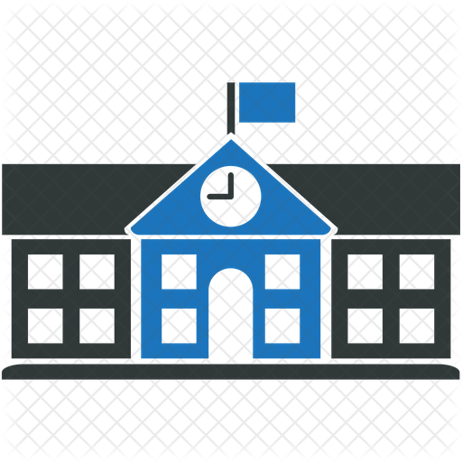 512x512 High School Icon Of Flat Style