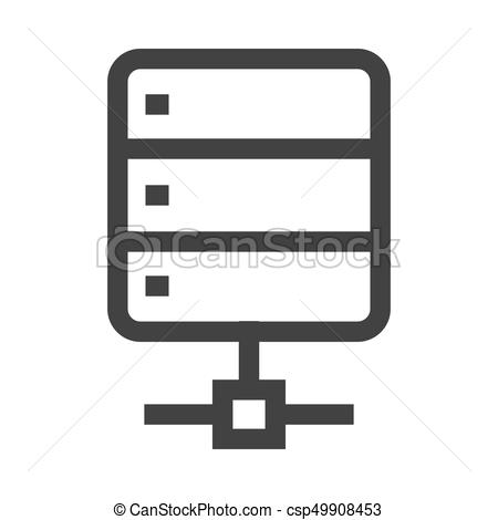 450x470 Vector Icon Of Server High Tech Technology Items
