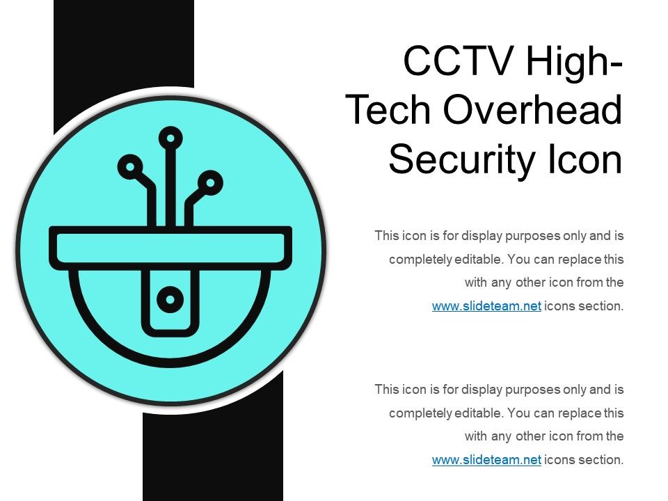 960x720 Cctv High Tech Overhead Security Icon Powerpoint Design Template