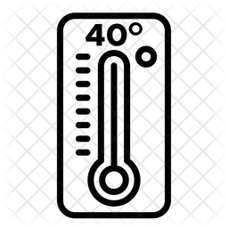 256x256 High Temperature Icon Of Line Style