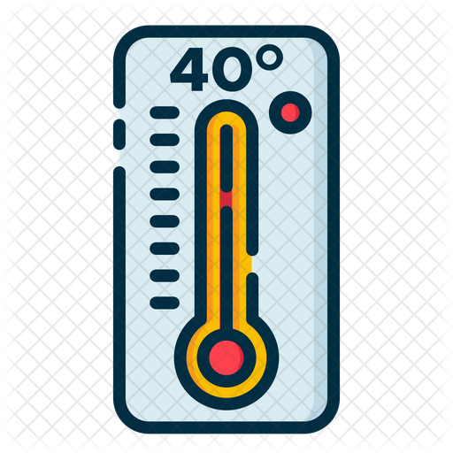 512x512 High Temperature Icon Of Colored Outline Style
