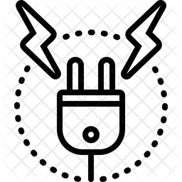 256x256 High Voltage Icon Of Line Style