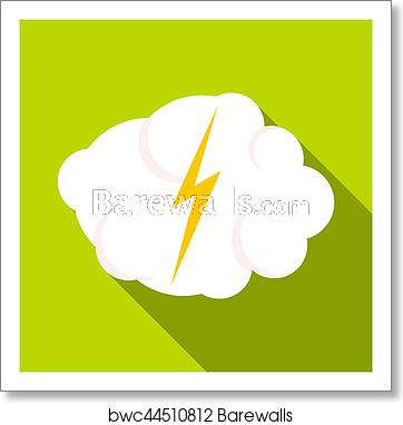 362x382 High Voltage Icon, Flat Style, Art Print Barewalls Posters