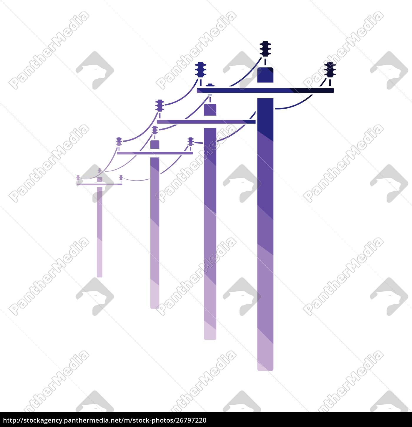 1400x1450 High Voltage Line Icon