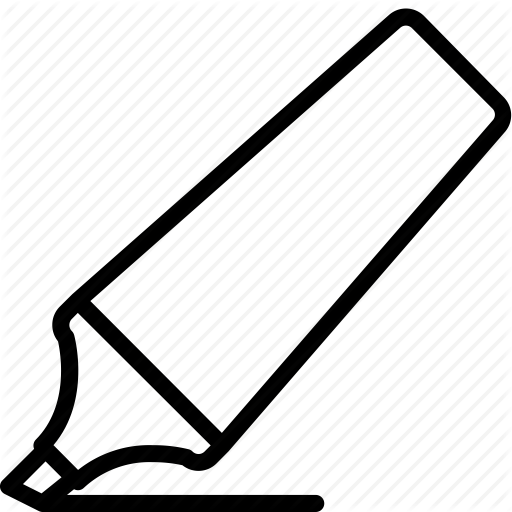 512x512 Highlight, Office, Outline, School, Stationary Icon