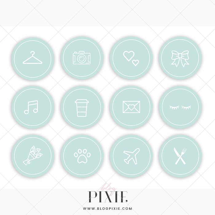 700x700 Mint Instagram Highlight Icons