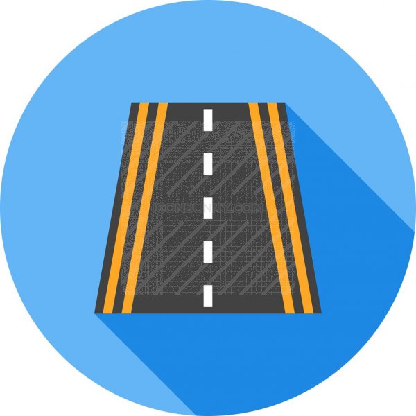 600x600 Highway Flat Shadowed Icon