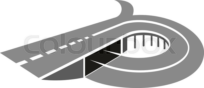 800x346 Highway Abstract Icon With Overpass Stock Vector Colourbox