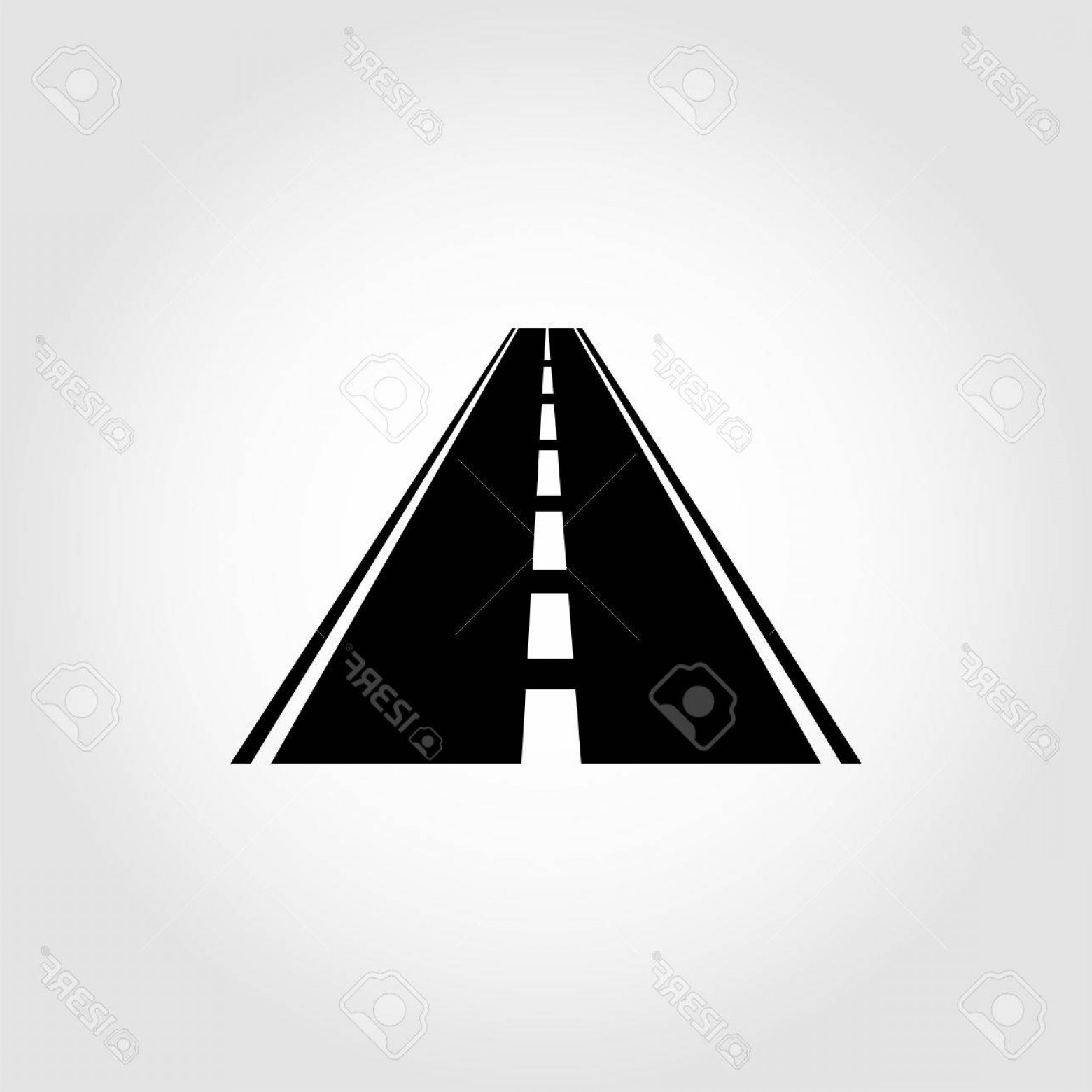 1560x1560 Photostock Vector Vector Black Car Road Icon Highway Symbol Road