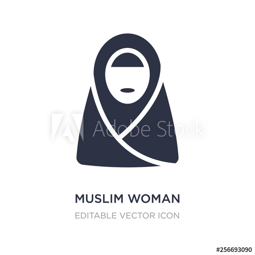 500x500 Muslim Woman With Hijab Icon On White Background Simple Element