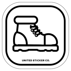 275x275 Hiking Boot Icon Decal United Sticker Co