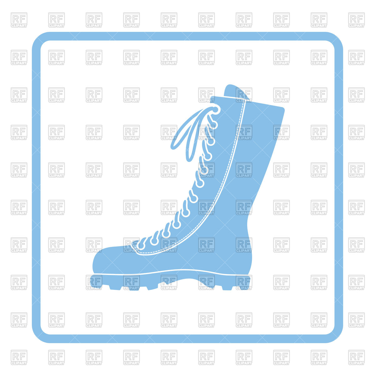 1200x1200 Blue Frame Design Of Hiking Boot Icon Vector Image Of Icons