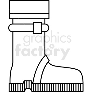 300x300 Black And White Hiking Boot Icon Clipart Royalty Free Gif