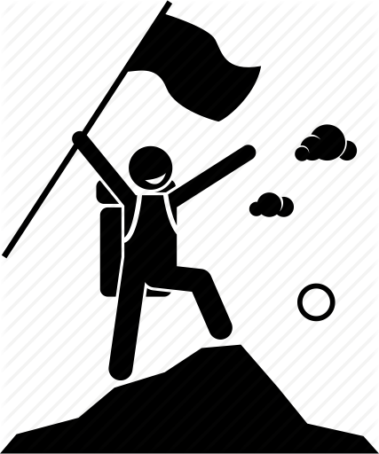 427x512 Hiking, Journey, Mountain Climbing, Successful Icon