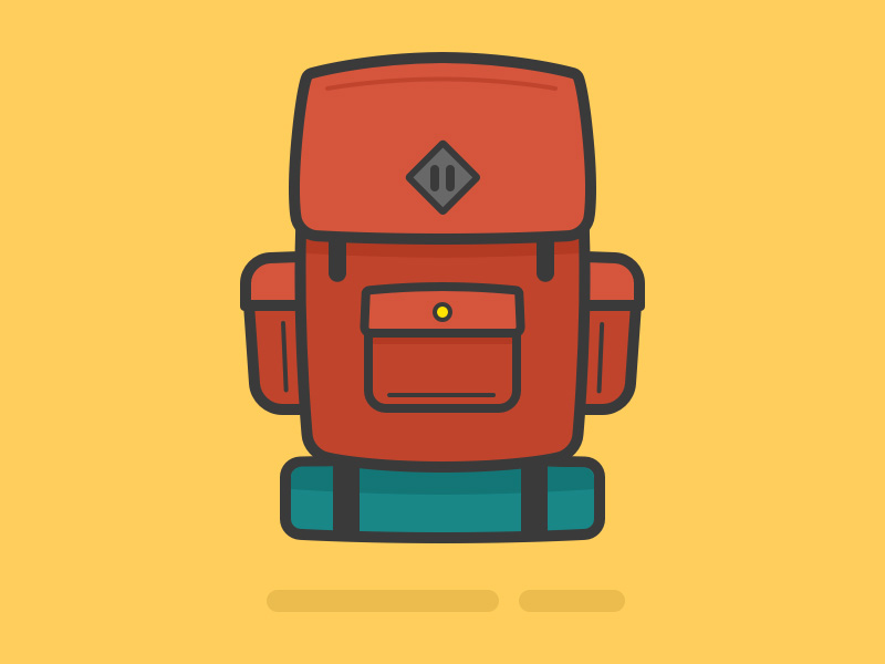 800x600 Hiking Backpack Icon Sketch Freebie