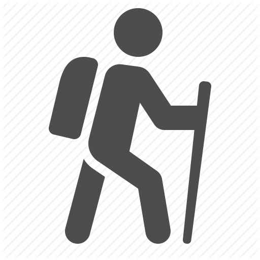 512x512 Backpack, Hike, Hiking, Man, Walking Icon