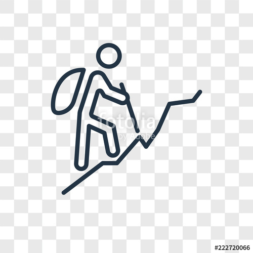 500x500 Hiking Icons Isolated On Transparent Background Modern