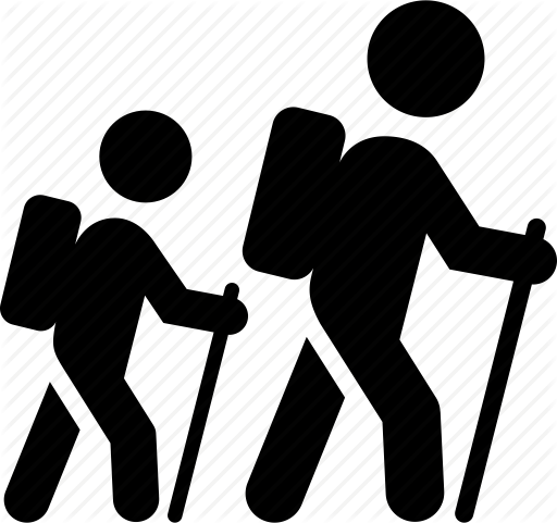 512x481 Backpacking, Hike, Hikers, Hiking, Outdoors, Trail, Two People Icon