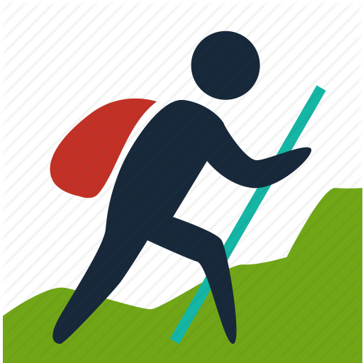 512x512 Camping, Climbing, Hike, Hiker, Hiking, Mountain, Mountaineer Icon