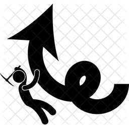 256x256 Hiking Icon Of Glyph Style