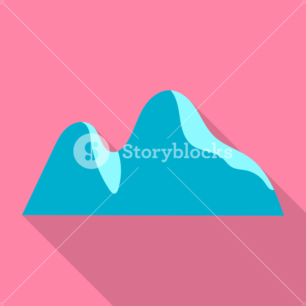 1000x1000 Mountain Hill Icon Flat Illustration Of Mountain Hill Vector Icon