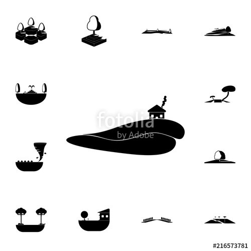 500x500 House On A Hill Icon Detailed Set Of Park And Landscape Icons