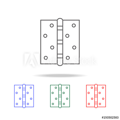 500x500 Door Hinge Icon Elements In Multi Colored Icons For Mobile