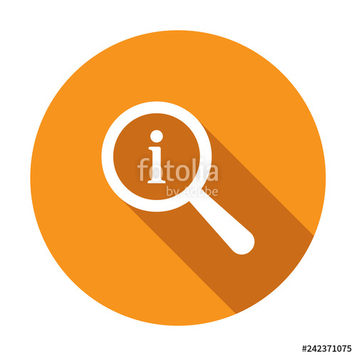 500x500 Hint Icon Search Icon With Information Sign Search Icon