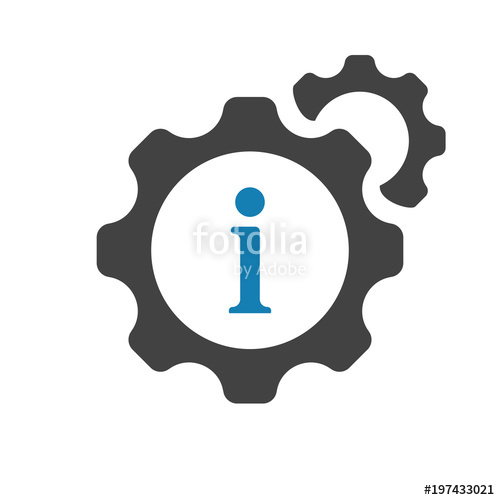 500x500 Settings Icon With Information Sign Settings Icon And About, Faq