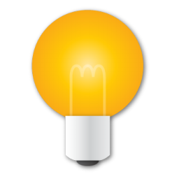 256x256 Yellow, Bulb, Tip, Energy, Hint Icon
