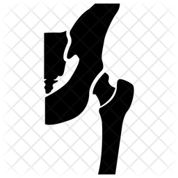 256x256 Broken Hip Icon Of Glyph Style