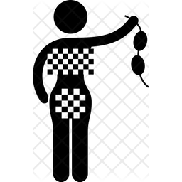 256x256 Censor Hip Icon Of Glyph Style