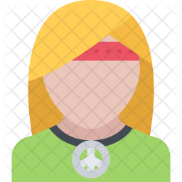 256x256 Hippie Icon Of Flat Style