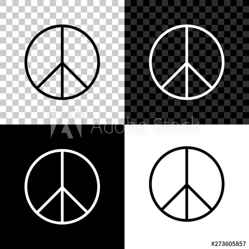 500x500 Peace Sign Icon Isolated On Black, White And Transparent