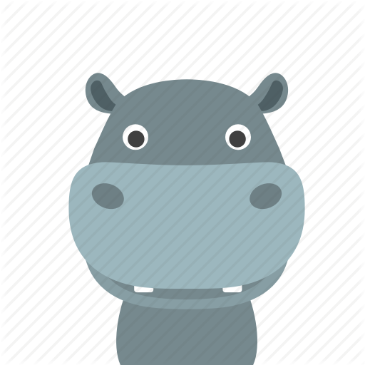 512x512 Face, Hippo Icon