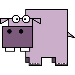 256x256 Hippo Icon Squared Animal Iconset Martin Berube