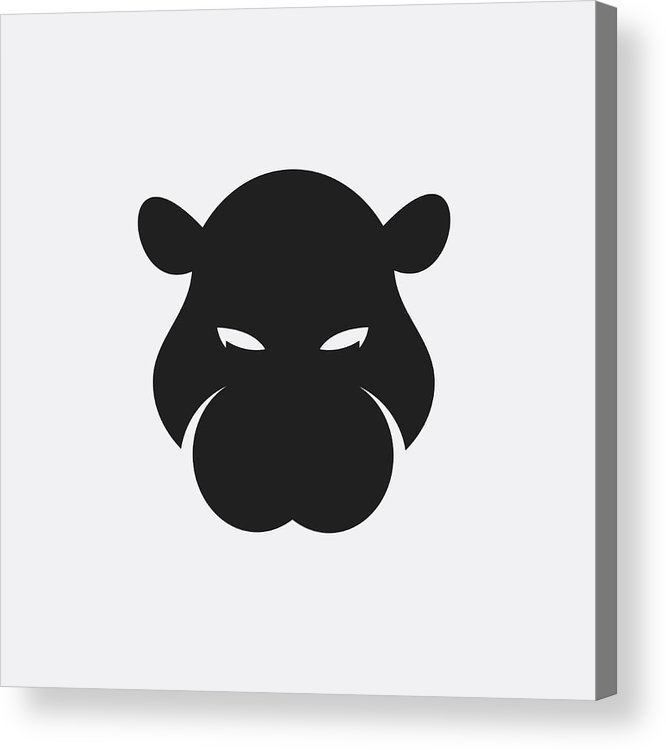 666x750 Hippo Icon Illustration Acrylic Print