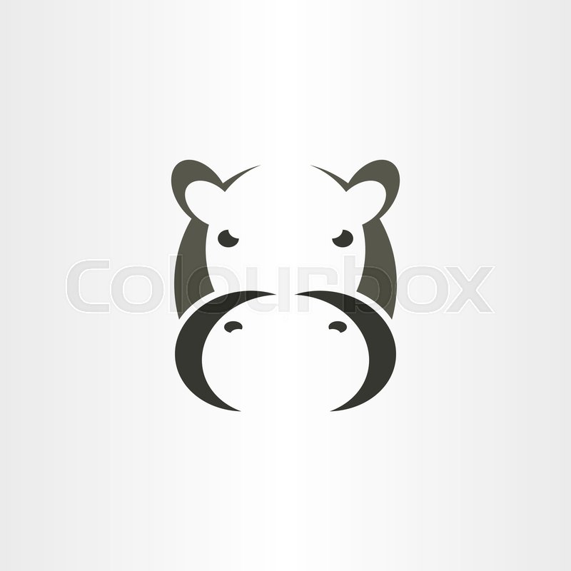 800x800 Hippo Logo Vector Icon Sign Symbol Stock Vector Colourbox