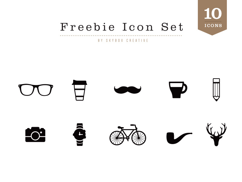800x600 Freebie Hipster Icon Set
